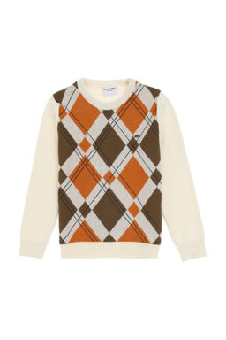 Erkek _ocuk Krem Bisiklet Yaka Kazak - U.s. polo assn фото 6