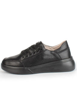 05-PDD180-6 BLACK Кроссовки женские (натуральная кожа) - Фабричный китай фото 5