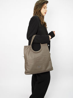 LACCOMA сумка Y1475-темно-бежевый натуральная кожа полиэстр  фото 2