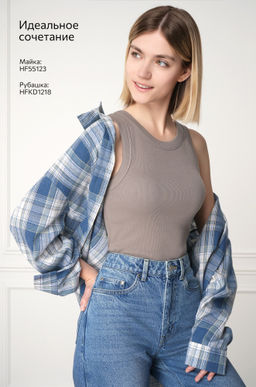 Женская майка-топ в рубчик Happyfox  фото 16