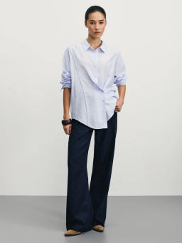 Рубашка асимметричного кроя из вискозы / Zarina фото 2