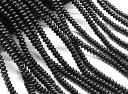 Бусины из агата черного диск 6*3мм, 38см, 118 бусин Радуга камня