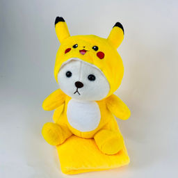Мягкая игрушка 3 в 1 Мишка в костюме Пикачу 40 см (арт. YE23815-22)
