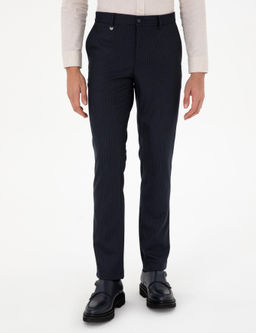 Lacivert Slim Fit _izgili Kuma_ Pantolon - Pierre cardin фото 2
