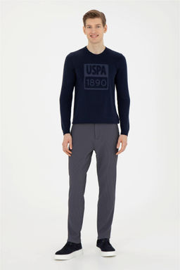 Мужские брюки из плотной ткани антрацитового цвета