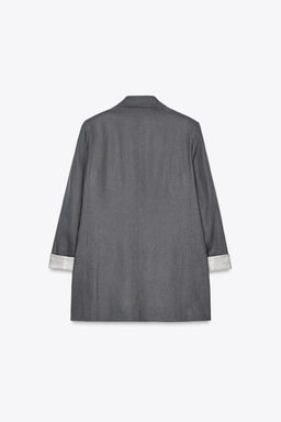 LINEN BLAZER WITH PRINTED CUFFS - Zara фото 11