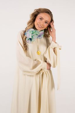 Палантин из вискозы с акварельным принтом - Модные истории фото 4