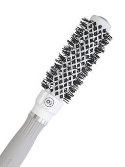 Olivia Garden Термобрашинг для укладки волос / Expert Blowout Grip White & Grey, 25 мм, бело-серый