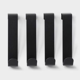 Крючки надверные SAVANNA Black Loft, 4 шт., металл, 3×12×2.2 см, чёрные