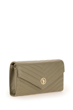 Женская сумка через плечо цвета хаки с ремешком-цепочкой Неожиданная скидка в корзине - U.s. polo assn фото 4