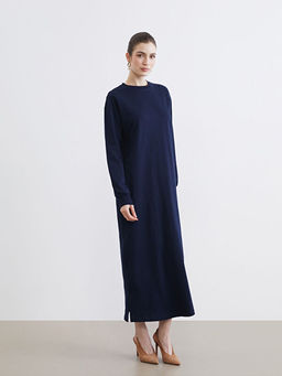 Bisiklet Yaka Sweat Elbise