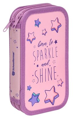 Пенал двухсекционный Schoolformat SHINE BRIGHT 190х105 мм, молния
