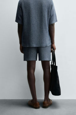JACQUARD TEXTURED BERMUDA SHORTS - Zara фото 3