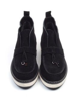 01-5172-2 BLACK Ботинки женские демисезонные (натуральная замша, байка) - Фабричный китай фото 12