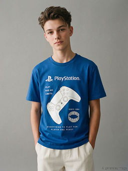 PlayStation Bask?l? Erkek ?ocuk Ti??rt