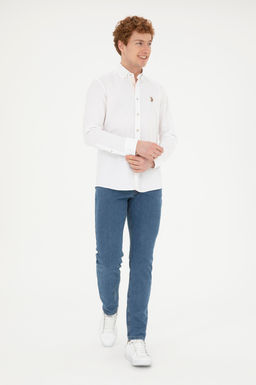 Мужская белая рубашка с длинным рукавом - U.s. polo assn фото 11