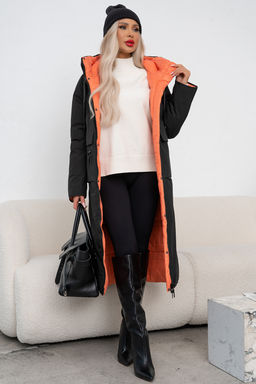 Пальто (черный/оранжевый) Пх11-1/2 - Николь фото 7