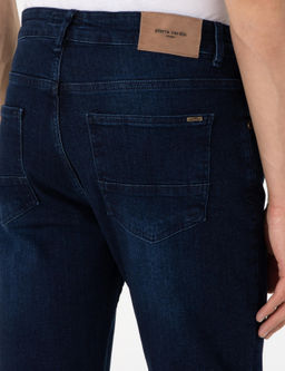 Koyu Lacivert Slim Fit Jean Pantolon