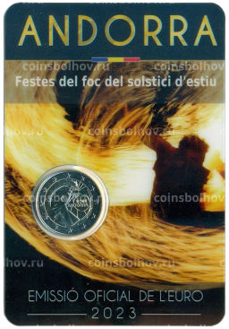 2 евро 2023 года Андорра Праздник летнего солнцестояния (в буклете)