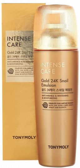 TONYMOLY  Эмульсия для лица с муцином улитки и коллоидным золотом INTENSE CARE Gold 24K Snail Emulsi