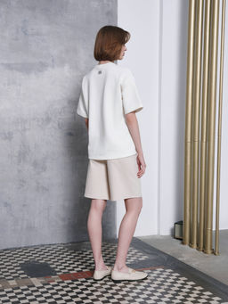 CONTE Удлиненная футболка из футера c вышивкой New chance LD 2727 off-white