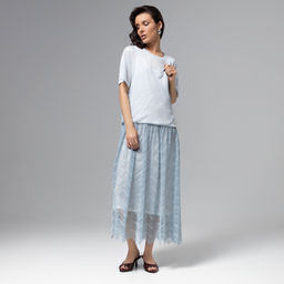 Платье комбинированное с кружевом, Доведу до мечты - Charutti фото 2