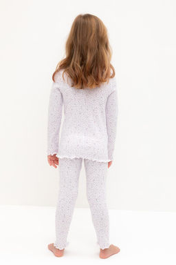 К 1618/нежно-лавандовый,лепестки цветов пижама для дев