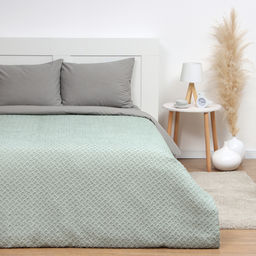Покрывало евро макси LoveLife «Tufting: Квадрат», 240×230±5 см, микрофайбер, зелёное