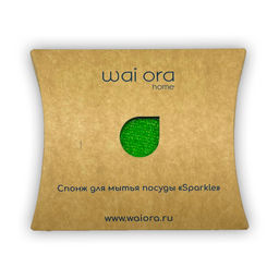 Спонж для мытья посуды Sparkle (Зеленое яблоко) - Wai ora фото 18