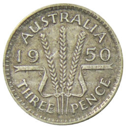 3 пенса 1950 года Австралия