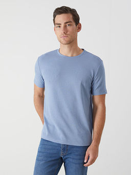 Bisiklet Yaka K?sa Kollu Erkek Dokulu Ti??rt