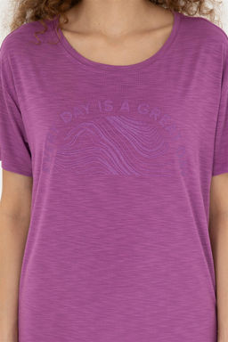 U. S. Polo Assn / Женская фиолетовая футболка с круглым вырезом - U.s. polo assn фото 6