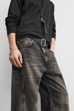 BAGGY JEANS WITH SEAM DETAIL - Zara фото 5
