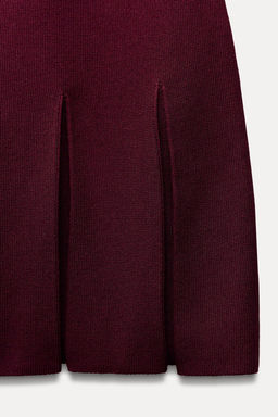 PLEATED MINI KNIT SKIRT - Zara фото 8