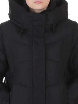 A73 BLACK Пальто зимнее женское (200 гр. холлофайбер)