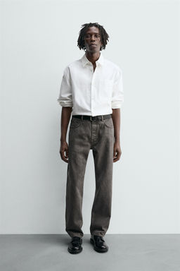 WASHED STRAIGHT FIT JEANS