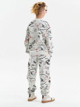 PELICAN, брюки для мальчиков, Молочный  фото 5