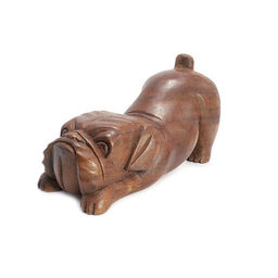 Сувенир из дерева Собака Бульдог символ любви дружбы и защиты 22см