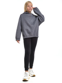 Худи one size с начесом удлиненное с капюшоном спортивное UD 8015 салатовый - Mini maxi фото 13