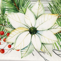 Полотенце Этель Christmas red flowers 40х73 см, 100% хл, саржа 190 гр/м2  фото 5