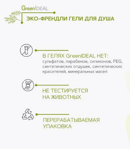 Гель для душа с имбирем, апельсином, корицей (натуральный, бессульфатный) - Greenideal фото 5