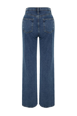 Siyah Yuksek Bel Wide Leg Jeans TWOSS21JE0385 - Trendyolmilla фото 13