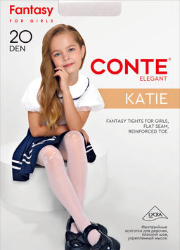 CONTE Колготки детские полиамидные KATIE bianco