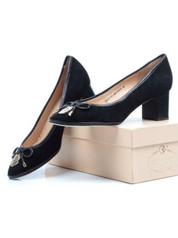 06-ZA158S-931-H001+YA010 BLACK Туфли женские (натуральная замша) - Фабричный китай фото 17