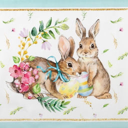 Дорожка на стол Этель Счастливая Пасха 30х70 см, 100% хл, саржа 190 гр/м2  фото 3