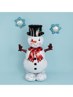 Воздушный шар фольгированный 43" Снеговик, под воздух