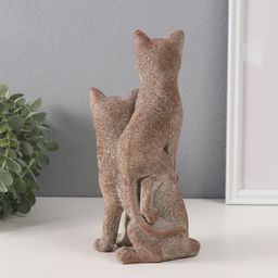 Фигурка полистоун «Две кошечки», беж, 11.5×10.8×22.5 см