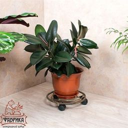 Подставка для цветов 12-004 напольная на колесах - Фабрика интерьерной ковки фото 3