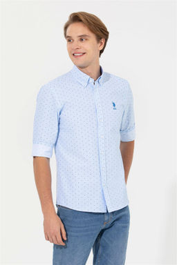 Мужская голубая рубашка с длинным рукавом - U.s. polo assn фото 2