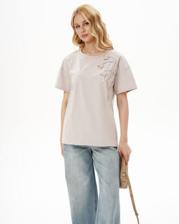 Футболка с объёмными цветами FAS005 - Sahar art lab фото 9